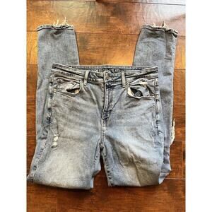 American Eagle Super Stretch Hi-Rise Skinny Distressed Jean Size 10